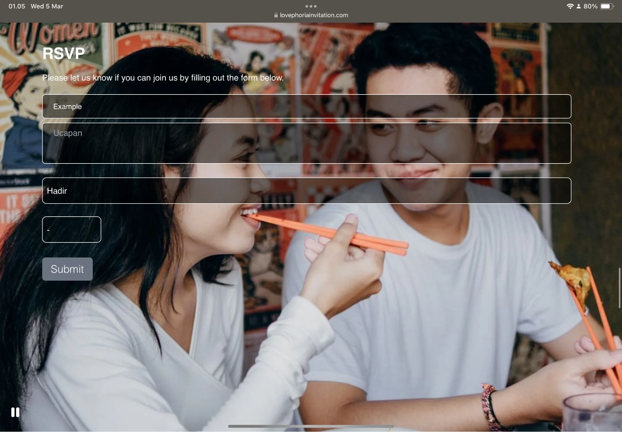 Lovephoria invitation preview